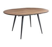 Beliani Extending Dining Table Seniac Brown 110/150 Cm 112 Cm