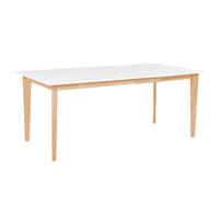 Beliani Extending Dining Table SOLA White 140/180 cm 90 cm, White