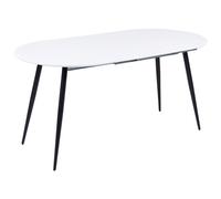 Beliani Dining Table Staverton 80 Cm 120/160 Cm White