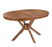 Beliani Extending Dining Table Tymis Dark Oak 107/137 Cm 107 Cm