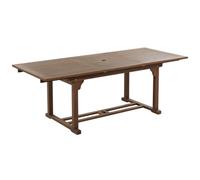 Beliani Extending Garden Dining Table Amantea 160/220 Cm 90 Cm Acacia Wood Dark Brown