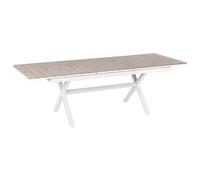 Beliani Extending Garden Dining Table Fanes 184/242/90cm Metal White