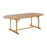 Extending Garden Dining Table MAUI 160/220 cm 100 cm Acacia Wood Light Brown