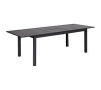 Beliani Extending Garden Dining Table Skaloma 180/240 Cm 90 Cm Metal Dark Grey