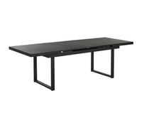 Beliani Extending Garden Table 180/240 x 90 cm Black VALCANETTO, Black