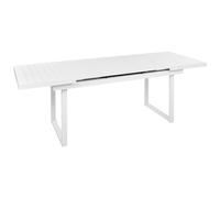 Beliani Extending Garden Dining Table Valcanetto 180/240/90cm Metal White, White
