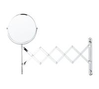 Beliani Extending Wall Makeup Mirror Yvelines 57 Cm 36 Cm Metal Silver
