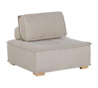 Beliani Fabric 1-Seat Section Beige Tibro