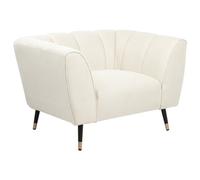 Beliani Fabric Armchair Beige Orsta