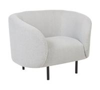 Beliani Armchair LOEN Fabric Black/ White, White