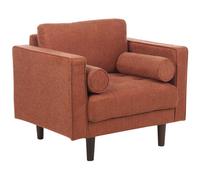 Beliani Fabric Armchair Golden Brown Nurmo