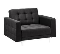 Beliani Fabric Armchair Graphite Grey Aberdeen
