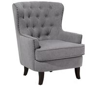Beliani Armchair Viborg Ii Fabric Light Grey
