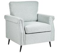 Beliani Fabric Armchair Light Grey VIETAS, Grey