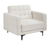 Beliani Fabric Armchair Off White Aberdeen