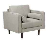 Beliani Fabric Armchair Taupe Nurmo