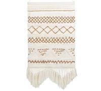Beliani Fabric Wall Hanging Bazdan Cotton 107 Cm Beige