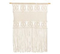 Beliani Fabric Wall Hanging LAHRI Cotton 118 cm Beige, Cream