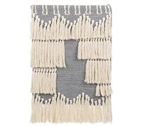 Beliani Fabric Wall Hanging Mahri Cotton 106 Cm Grey