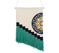 Beliani Fabric Wall Hanging Nowshera Cotton 110 Cm Multicolour