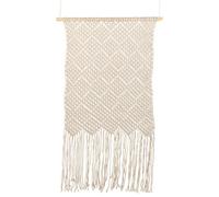 Beliani Fabric Wall Hanging Okara Cotton 126 Cm Beige