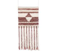 Beliani Fabric Wall Hanging Saif Wool 90 Cm Red