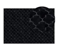 Beliani Faux Fur Rug GHARO Black 160x230 cm