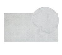 Beliani Faux Fur Rug GHARO Light Grey 80x150 cm