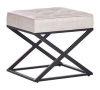 Beliani Faux Leather Stool Beige Murdo