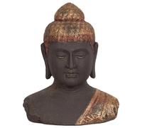 Beliani Figurine Buddha CARUM Ceramic Black, Black
