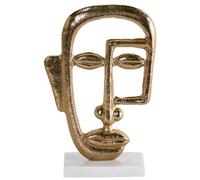 Beliani Figurine Face Mosko Metal Gold