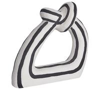 Beliani Figurine ZANDER Stoneware Black/ White, Black