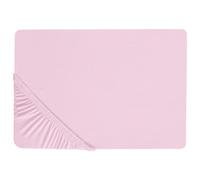 Fitted Sheet JANBU Cotton 180 x 200 cm Pastel Pink