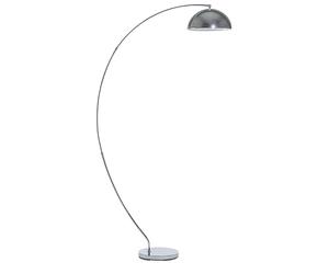 Beliani Floor Lamp Metal Silver Chromed E27 Living Room, Kama