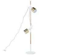 Beliani Floor Lamp Owens Adjustable Ash Wood White, White