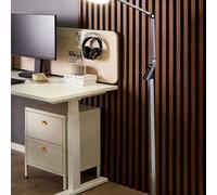Beliani Floor Led Lamp 170 Cm Dark Grey, Dimmable With Adjustable Colour Temperature For Home Office
