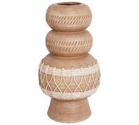 Flower Vase ALMIROS Ceramic 51 cm Light Brown