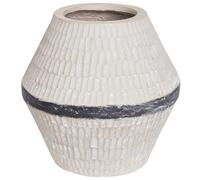 Beliani Flower Vase Aruncus Ceramic 30 Cm Beige