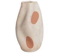 Beliani Flower Vase Batoidea Stoneware 25 Cm Light Beige