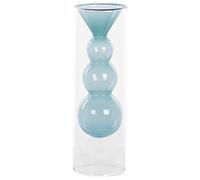 Flower Vase KALOCHI Glass 27 cm Turquoise
