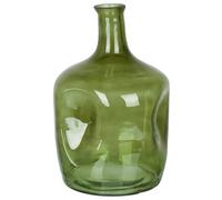 Beliani Flower Vase Kerala Glass 30 Cm Olive Green