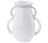 Beliani Flower Vase KOROPI Ceramic 19 cm White, White