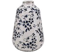 Beliani Flower Vase MARONEIA Stoneware 20 cm White, White