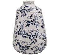 Beliani Flower Vase MARONEIA Stoneware 25 cm White, White