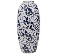 Beliani Flower Vase MUTILENE Stoneware 25 cm White, White