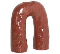 Beliani Flower Vase Perch Stoneware 29 Cm Brown