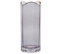 Beliani Flower Vase PERDIKI Glass 30 cm Grey, Grey