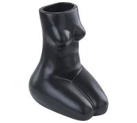 Flower Vase PYRGOS Ceramic 22 cm Black