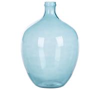 Beliani Flower Vase Roti Glass 39 Cm Light Blue
