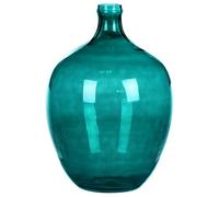 Beliani Flower Vase Roti Glass 39 Cm Turquoise